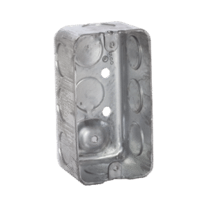 Caja (Chalupa) 4x2"/ Profundidad 1-7/8"/ 10 Entradas de 1/2"/ Troquelada.