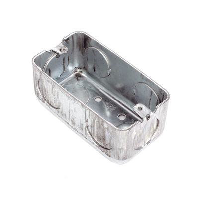 Caja (Chalupa) 4x2" / Profundidad 1-7/8" / 7 Entradas de 3/4" / Troquelada.