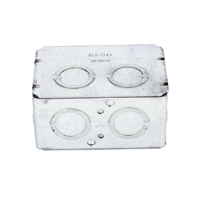Caja (Chalupa ) Multigang de 1 Gang/ Profundidad de 2-1/2"/ 8 TKO (1/2" y 3/4").