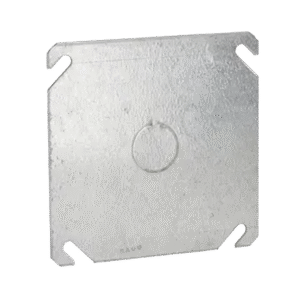 Tapa Cuadrada con Entrada de 1/2 para caja de 4".