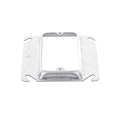 Sobretapa Cuadrada Galvanizada de 4", realce de 1/2". Sobretapa Cuadrada Galvanizada de 4", realce de 1/2".