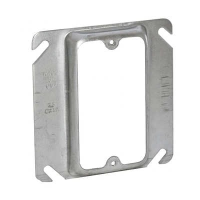 Sobretapa Cuadrada Galvanizada de 4", realce de 1/2". Sobretapa Cuadrada Galvanizada de 4", realce de 1/2".