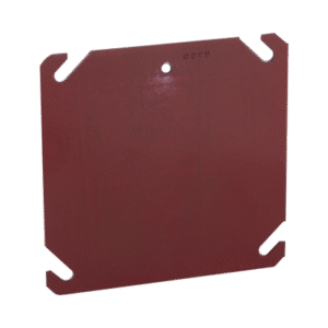Tapa Cuadrada Para Caja Galvanizada de 4" / Color Rojo.