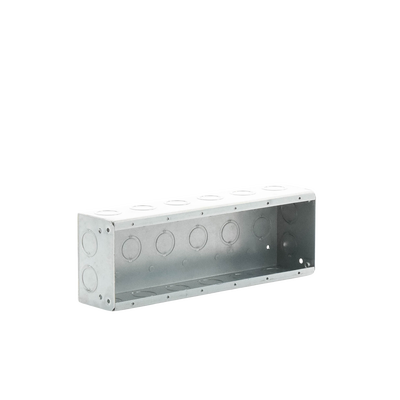 Caja de 6 Gang/Profundidad 2 1/2"/28 Entradas 1/2"-3/4". Caja de 6 Gang/Profundidad 2 1/2"/28 Entradas 1/2"-3/4".