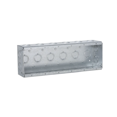 Caja de 6 Gang/Profundidad 2 1/2"/28 Entradas 1/2"-3/4". Caja de 6 Gang/Profundidad 2 1/2"/28 Entradas 1/2"-3/4".