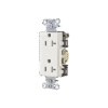 Contacto Duplex Decorador 20 A 125V / Resistente a manipulaciones / 2 Polos 3 Hilos/ Nema 5-20 R / Color Blanco / Grado Industrial.