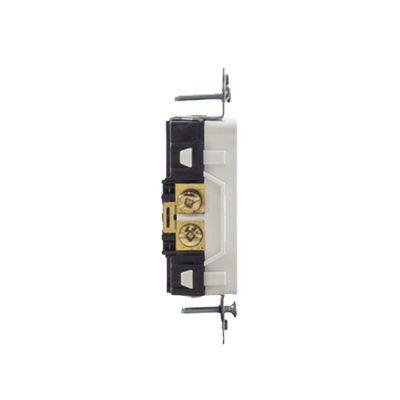 Contacto Duplex Decorador 20 A 125V / Resistente a manipulaciones / 2 Polos 3 Hilos/ Nema 5-20 R / Color Blanco / Grado Industrial.