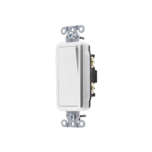 Interruptor Decorador de 20 A 120-277 V CA/ Unipolar / Cableado Lateral y Posterior / Color Blanco.