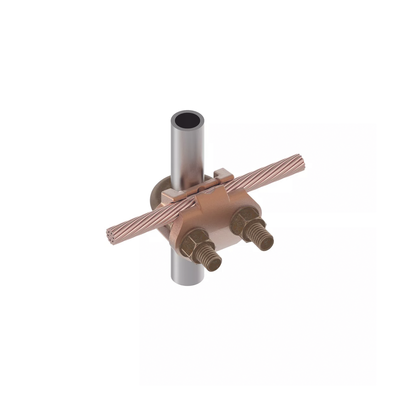 Conector Mecánico para Cable Calibre 4 a 2/0 AWG / Paralelo o 90° a Tubo de 3/8" o Varilla de 5/8" - 3/4". Conector Mecánico para Cable Calibre 4 a 2/0 AWG / Paralelo o 90° a Tubo de 3/8" o Varilla de 5/8" - 3/4".