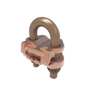 Conector Mecánico para Cable Calibre 2/0 AWG a 250 KCMIL / Paralelo o 90° a Tubo de 3/8" o Varilla de 5/8" - 3/4". Conector Mecánico para Cable Calibre 2/0 AWG a 250 KCMIL / Paralelo o 90° a Tubo de 3/8" o Varilla de 5/8" - 3/4".