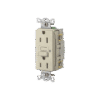 Contacto de Auto-verificación GFCI con Interruptor de Falla a Tierra de 15 A 125 V 2 Polos/ Color Marfil / Nema 5-15R / Grado Industrial Comercial.
