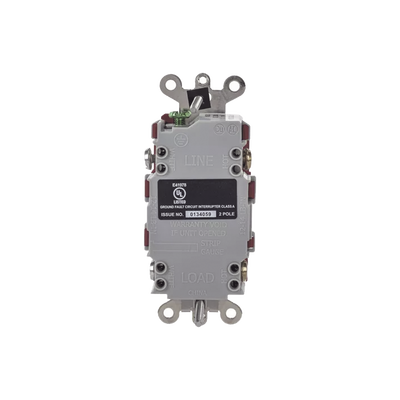 Contacto de Auto-verificación GFCI de 15 A 125 V 2 Polos/ Resistente a Manipulaciones y Intemperie / Color Rojo / Nema 5-15R / Grado Industrial.