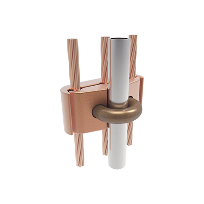 Conector Mecánico para 3 Cables para Calibre 2/0 AWG - 250 KCMIL a Tubería de 3/8" o Varilla 5/8" - 3/4".
