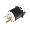 Clavija Industrial con Bloqueo de Media Vuelta / 30 A 250 V CA / 2 Polos 3 Hilos / Color Blanco y Negro / Nema L6-30P. Clavija Industrial con Bloqueo de Media Vuelta / 30 A 250 V CA / 2 Polos 3 Hilos / Color Blanco y Negro / Nema L6-30P.