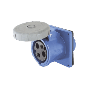 Tomacorriente hermético industrial 30 A, 250 V CA, 2 Polos 3 Hilos, IP 67. Grado Industrial.