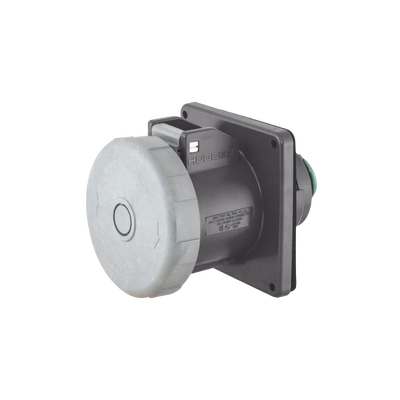 Receptáculo Pin and Sleeve Trifásico / 60 A 600 VCA 3 Fases / 3 Polos 4 Hilos / Hermético / Grado Industrial.