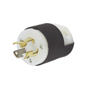 Clavija Industrial con Bloqueo de Media Vuelta / 15 A 125 V CA / 2 Polos 3 Hilos / Color Blanco y Negro / Nema L5-15P. Clavija Industrial con Bloqueo de Media Vuelta / 15 A 125 V CA / 2 Polos 3 Hilos / Color Blanco y Negro / Nema L5-15P.