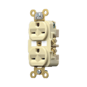 Contacto Dúplex 15 A 250 V / 2 Polos 3 Hilos / Nema 6-15R / Grado Industrial /Color Marfil. Contacto Dúplex 15 A 250 V / 2 Polos 3 Hilos / Nema 6-15R / Grado Industrial /Color Marfil.