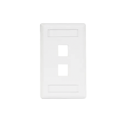 Placa Frontal para 2 Puertos Teléfono/Datos/Multimedia/ Color Blanco.
