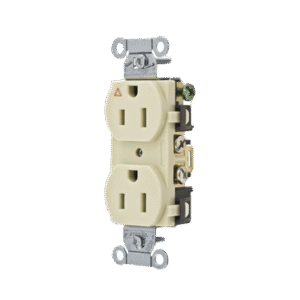 Contacto Dúplex Conexión a Tierra Aislada/ 15 A 125 V/ 2 Polos 3 Hilos/ Color Marfil/ Nema 5-15R/ Grado Comercial.