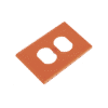 Tapa para Contacto Dúplex Color naranja.