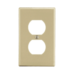 Placa de Pared para Contacto Duplex Color Marfil.