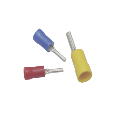 Terminal aislada pin para calibre 16 - 14 AWG. Terminal aislada pin para calibre 16 - 14 AWG.