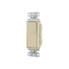 Interruptor Unipolar Residencial 15 A 120-277 V / Cableado Lateral y Trasero / Color Marfil.