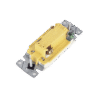 Interruptor Unipolar Residencial 15 A 120-277 V, Cableado Lateral y Trasero, Color Blanco.