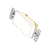 Interruptor Unipolar Residencial 15 A 120-277 V, Cableado Lateral y Trasero, Color Blanco.