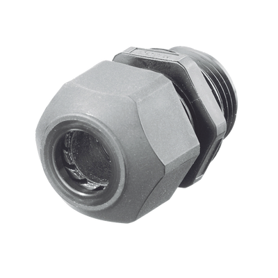 Conector de Cable, Estilo Europeo, para Conductores de 0.17" a 0.45", para Conduit 1/2", Color Gris. Conector de Cable, Estilo Europeo, para Conductores de 0.17" a 0.45", para Conduit 1/2", Color Gris.