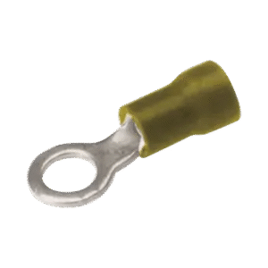 Zapata Terminal de Ojillo para Tornillo 3/16 in (5 mm) calibre 12-10 AWG con aislamiento de vinilo.