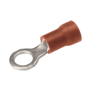 Zapata Terminal de Ojillo para Tornillo 1/8 in (3 mm) calibre 22-16 AWG con aislamiento de vinilo.