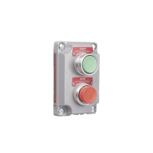 Cubierta para Estación de Control con 2 Botones Pulsadores de Arranque y Paro.