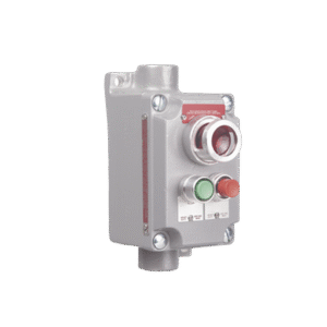 Estación de Control Terminal con 2 Botones Pulsadores Rojo-Verde y Luz Piloto Roja / Entrada 1/2".