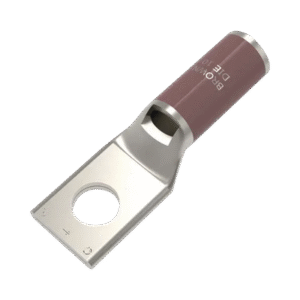 Zapata Terminal de Compresión BURNDY Cañón Corto para Tornillo de 3/8" y Calibre 2 AWG. Zapata Terminal de Compresión BURNDY Cañón Corto para Tornillo de 3/8" y Calibre 2 AWG.