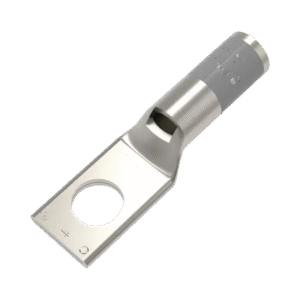 Zapata Terminal de Compresión BURNDY para Tornillo de 1/4" y Calibre 4 AWG / Barril Estándar. Zapata Terminal de Compresión BURNDY para Tornillo de 1/4" y Calibre 4 AWG / Barril Estándar.