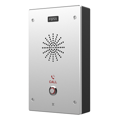 Intercomunicador IP, 2 líneas SIP, 2 relevadores con botón para llamada, anti-vandálico, IP65 e IK10, PoE Intercomunicador IP, 2 líneas SIP, 2 relevadores con botón para llamada, anti-vandálico, IP65 e IK10, PoE