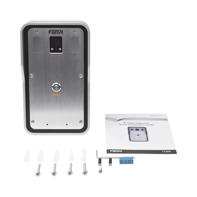 Video intercomunicador SIP para botón de pánico, PoE, Onvif con 1 relevador integrado. Video intercomunicador SIP para botón de pánico, PoE, Onvif con 1 relevador integrado.