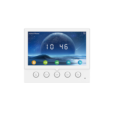 Monitor IP/SIP para interior, Wi-Fi, pantalla a color de 7", audio de 2 vías, PoE, 8 interfaces de entrada de alarma.