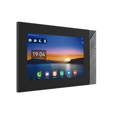 Monitor IP/SIP para interior con Android, Wi-Fi, Bluetooth, pantalla táctil de 7", audio de 2 vías, PoE, 8 interfaces de entrada de alarma. Monitor IP/SIP para interior con Android, Wi-Fi, Bluetooth, pantalla táctil de 7", audio de 2 vías, PoE, 8 interfaces de entrada de alarma.