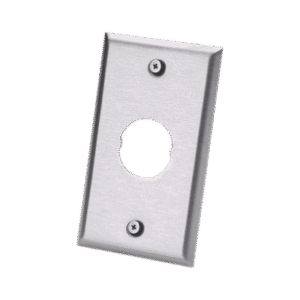 Placa de Pared IndustrialNet™, Para 1 Conector Industrial, de Acero Inoxidable