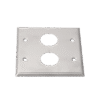 Placa de Pared Doble IndustrialNet™, Para 2 Conectores Industriales, de Acero Inoxidable