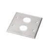 Placa de Pared Doble IndustrialNet™, Para 2 Conectores Industriales, de Acero Inoxidable