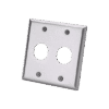 Placa de Pared Doble IndustrialNet™, Para 2 Conectores Industriales, de Acero Inoxidable
