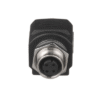 Adaptador IndustrialNet™ de M12 D-Code a Rj45, para Uso en Redes Industriales, Protección IP20 en RJ45 e IP68 en M12, Color Negro