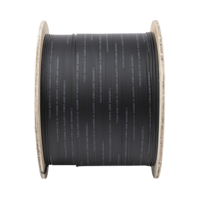 Carrete de 1 km de Fibra Óptica Drop, Interior/Exterior G.657A2 Monomodo de 1 hilo (unifibra), Dieléctrica, Forro Negro