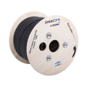 Carrete de 1 km de Fibra Óptica Drop, Interior/Exterior G.657A2 Monomodo de 2 hilos (bifibra), Diseñada para Fusionarse, Dieléctrica, Forro Negro , (No Soporta Conectores Mecánicos) Carrete de 1 km de Fibra Óptica Drop, Interior/Exterior G.657A2 Monomodo de 2 hilos (bifibra), Diseñada para Fusionarse, Dieléctrica, Forro Negro , (No Soporta Conectores Mecánicos)