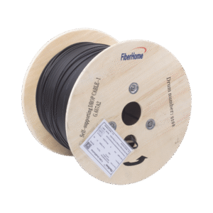 Carrete de 1 km de Fibra Óptica Aérea Mini Figura 8 G.657A2 tipo Drop, Monomodo de 1 Hilo (unifibra), Color Negro, Span 80 Carrete de 1 km de Fibra Óptica Aérea Mini Figura 8 G.657A2 tipo Drop, Monomodo de 1 Hilo (unifibra), Color Negro, Span 80