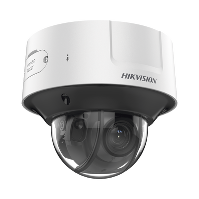 Domo IP 4 Megapixel / Lente Mot. 2.8 a 12 mm / Conteo de Personas / WDR 140 dB / 30 mts IR EXIR / DARKFIGHTER / Exterior IP67 / IK10 / Detección Facial / Búsqueda por Atributos / microSD